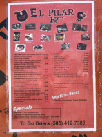El Pilar Food Truck menu