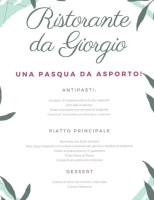Da Giorgio menu