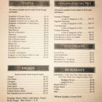 Brother's Pizza menu