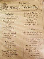 Patty's Wicker Cafe menu