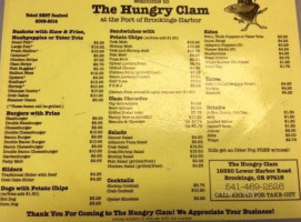 Hungry Clam menu