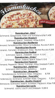 Hinderofen Cafe menu