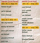 Khichadiwala menu