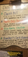 Ranchers Grill menu