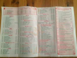 Jin Jin Chinese menu