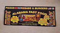 Alabama Fast Food menu