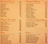 Hotel Nandini menu
