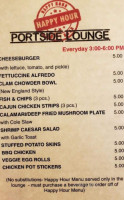 The Portside Restaurant menu