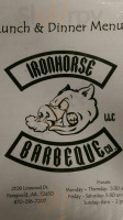 Ironhorse Barbeque Co. menu