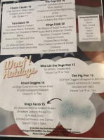 King's Tavern menu