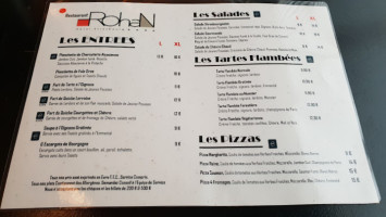 Restaurant Maison Rohan menu