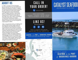 Catalyst Seafood Lounge menu