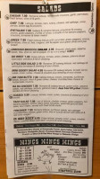 Ashville General Store menu