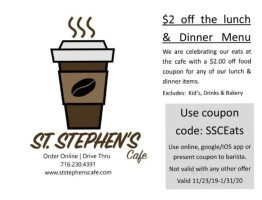 St. Stephen's Cafe menu