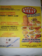 Valtrompia Kebab menu