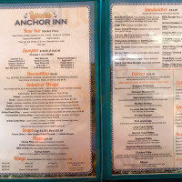 Anchor Inn Seafood menu