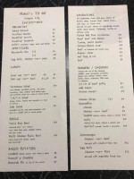 Mabel's Cafe menu
