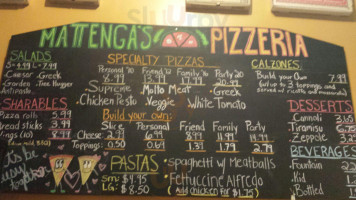 Mattenga's Pizzeria menu
