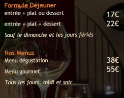 La Cabane de l'Ecailler menu