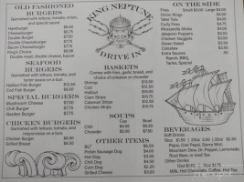 King Neptune Drive In menu