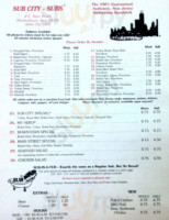 Sub City menu