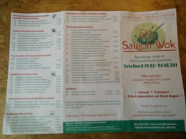 Saigon Wok Asiatische Spezialitäten menu