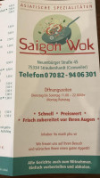 Saigon Wok Asiatische Spezialitäten menu