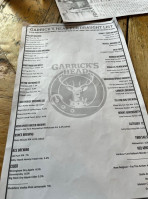 Garrick's Head Pub menu