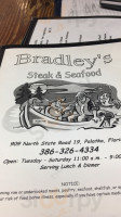 Bradley's Steak Seafood menu