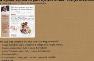 Auberge Lorraine menu