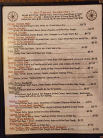 The Jersey Lilly menu