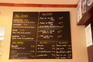 Cafe des Halles menu