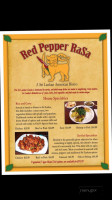 Red Pepper Cafe menu