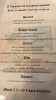 L'Alsacienne menu