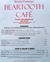 Beartooth Cafe menu