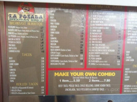Posada Mexican Grill menu