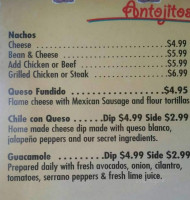 El Tapatio Authentic Mexican menu