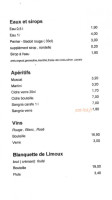 La Buvette menu