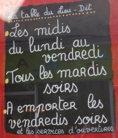 La Table Du Lieu Dit menu