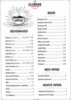 Red Brick Cafe menu