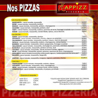 Happizz menu