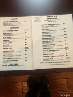 Billy V's menu