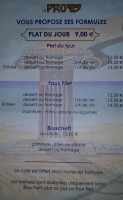 Brasserie le Protis menu