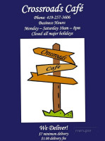 Crossroads Cafe menu