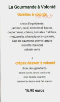 Crêpe O' Beurre menu