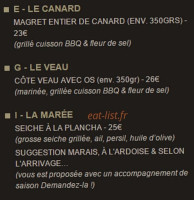 Chez Casi menu