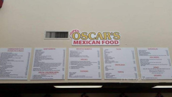 Super Oscar's Mexican Food menu
