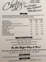 Cheffy's Italian menu