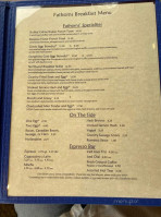 Fathom's Restaurant menu