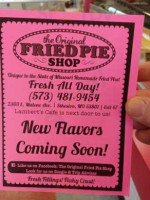 The Fried Pie Shop menu